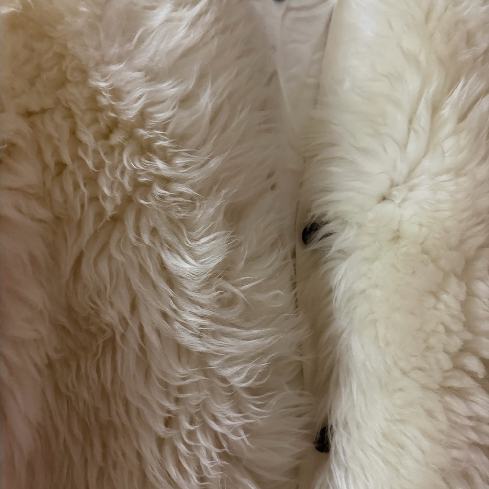 Authentic Louis Vuitton Runway Genuine Shearling Cream Coat size 36 - Picture 5 of 8
